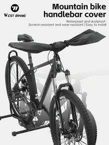 WEST BIKING Bicycle AntiScratch Waterproof Dustproof Handlebar Cover With Hook-And-Loop Adjustable Road Bike MTB Handlebar Dust Cover