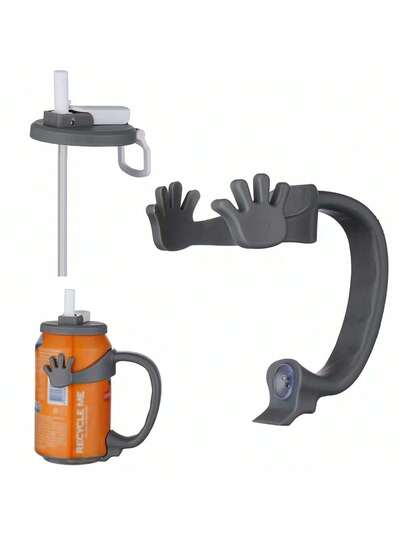 2pcs Of Can Handle Holders + Can Lids, Lightweight And Portable Party Supplies Suitable For 11.16oz Soda Can Holders.