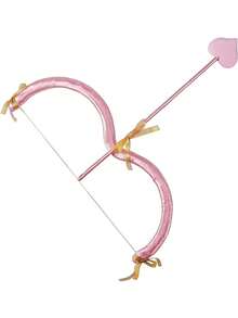 1 Set Romantic Cupid Angel Costume Accessories, Including Heart Glasses & Bow Arrow, Suitable For Women, For Costume Party, Role Play Games, Also An Ideal Valentine's Day Gift - Multicolor - View 6