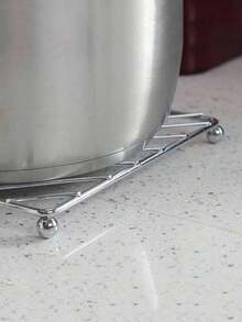 1pc Stainless Steel Square Heat-Resistant Kitchen Table Mat, Coaster, Kitchen Ware Pallet Thickened Pot Mat Insulation Stand, Insulating Mat, Household Multifunctional Steaming Rack, Anti-Scald Bowl And Dish Rack, Multipurpose Kitchen Countertop Heat Resistant Trays, Kitchen Gadge, Suitable For Hot Pots, Pans, Kitchen Accessories, Dining Room Supplies - Multicolor - View 10