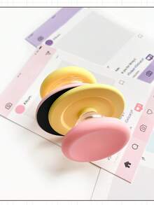 1 Set 2026 New Solid Color Matte Round Silicone Suitable For MagSafe Magnetic Holder, Super Strong Adsorption, Air Bag Design For Women Compatible With IPhone, Android Phone, Gift For Birthday, Family, Friends Gifts Birthday Push-Pull Phone Grip Phone Holder Phone Accessories - Multicolor - View 5