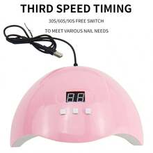 Đèn sấy móng tay LED UV CIRIC với cảm biến thông minh, đèn UV làm khô mọi loại sơn gel, dụng cụ làm móng chuyên nghiệp. - Hồng - Xem 2