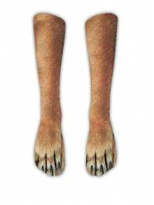3D Animal Paw Print Mid-Calf Socks, Funny Creative Cartoon Animal Hoof Print Socks - Multicolor - View 4