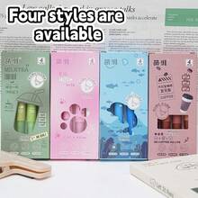 4 支装多主题（猫爪/咖啡/海豚/奶茶）可伸缩可擦凝胶笔 - 可爱卡哇伊书写工具，配有柔软握柄、不晕染可擦墨水（擦拭不留残胶）和顺滑的按压式伸缩设计，使用方便。 - 咖啡主題 - 查看 1