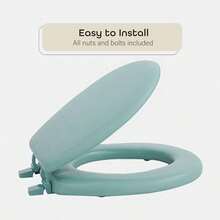 Achim Home Furnishings TOVYSTBK04 Fantasia Asiento estndar para retrete, 43.18 cm, Verde claro - Verde claro - Ver 6