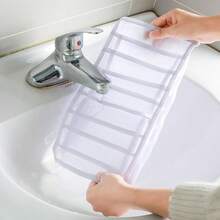 2pcs Transparent 7-Grid Fabric Drawer Organizer With Handle – Washable Nylon Storage Box For Jeans, T-Shirts, And Clothes – Foldable Closet Divider For Efficient Wardrobe Organization, Foldable Organizer | Transparent Design | Lightweight Organizer, Clothes Organizer Storage - 大號7格帶手提帶 - 查看 5