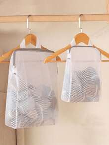 1 pieza Bolsa colgante para almacenamiento de calcetines, organizador de ropa interior para armario, bolsa de malla colgante ahorradora de espacio para dormitorios de estudiantes y paredes - Multicolor - Ver 3