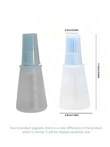 1支/2支装硅胶油刷，烧烤刷，烹饪烘焙上釉刷，便携式烧烤油瓶，厨房烘焙烧烤工具，厨房电器配件