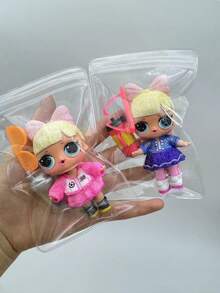 Mattel 1-5件套组装式金色粉色可爱女孩娃娃套装 - 金色头部娃娃套装 - 包括衣服、鞋子、配饰和其他组件 - 趣味精美组装玩具 - 彩色 - 查看 6