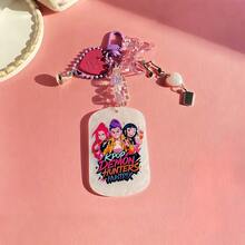 Mattel 1个粉色爱心蝴蝶结韩流女团钥匙扣，锌合金包包挂件 - 彩色 - 查看 3