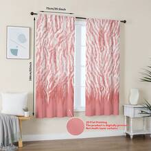 2pcs Bohemian Style Tie Dye Tie-Dye 2D Printed Semi-Blackout Curtains, Artistic Pattern For Living Room & Bedroom - Multicolor - View 6