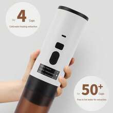 Portable Capsule Coffee Maker 72W Automatic Cordless Heating Small Electric Coffee Machine For Home Outdoor Travel - 白色 - 查看 3