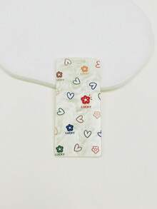 1个可爱卡通心形吊坠，双面3D亚克力心形挂件，幸运符，DIY饰品制作及装饰配件，可用作钥匙扣，生日礼物 - 彩色 - 查看 6