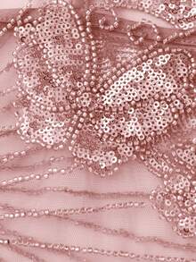 Women's Y2K Sequin Butterfly Cami Tops Sleeveless Spaghetti Strap Sheer Camisole Top Bling 3D Floral Embroidery Tank Crop Tops Summer See Through Backless Shirt Going Out Tops Party Club Streetwear Rave Outfit Beach Vacation Outfits - Hồng - Xem 5