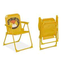 days - Juego de Mueb de Camping para niños con silla sillas Pb y Mesa Conjunto de jardín para niños león llo 19.5 x 19.5 Pulgadas - amarillo - Ver 6