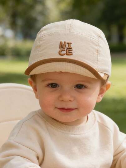 1pc Baby Sun Hat, Spring/Autumn Infant Brim Cap For Boys & Girls, Soft Brim Baseball Cap, Sun Protection, Suitable For Outdoor Activities, 1-3 Years Old