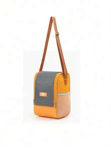 1pc Square Insulated Lunch Box Bag, Crossbody & Handheld, Large Capacity Waterproof Thermal Bucket Bag, Thick Aluminum Foil Insulated Bag, Cylindrical Storage Bag - Multicolor - View 11