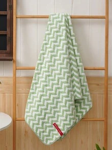 3条装珊瑚绒条纹吸水浴巾/洗脸巾，柔软速干珊瑚绒面巾，超强吸水超细纤维，适用于浴室、酒店、健身房、旅行、礼品、沙龙、运动、户外、海滩、学校、返校季、旅行配件、家居用品、毛巾、护肤 - 薄荷綠 - 查看 6