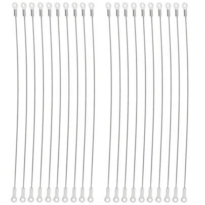 EMagTech 20PCS Door Limiter Rope 304 Stainl Steel Door Restraint Line For Cabinet Door Closet Door Wardrobe Door Sier