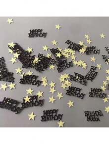 1 Set Glitter Five-Pointed Star Paper Confetti For Birthday Party Table Decoration - Gold - View 5