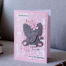 Creative Grid And Elephant Cutting Dies, DIY Scrapbooking Album And Embossing Stencil, Greeting Card Making Tool, Card Paper Cutting Crafts ,Gift Card Making Template Die Cuts. - Silver - View 1