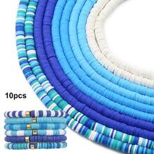 10pcs Colorful Soft Clay Spacers, Jewelry Making Spacers, DIY Beading Necklace Bracelet Supplies