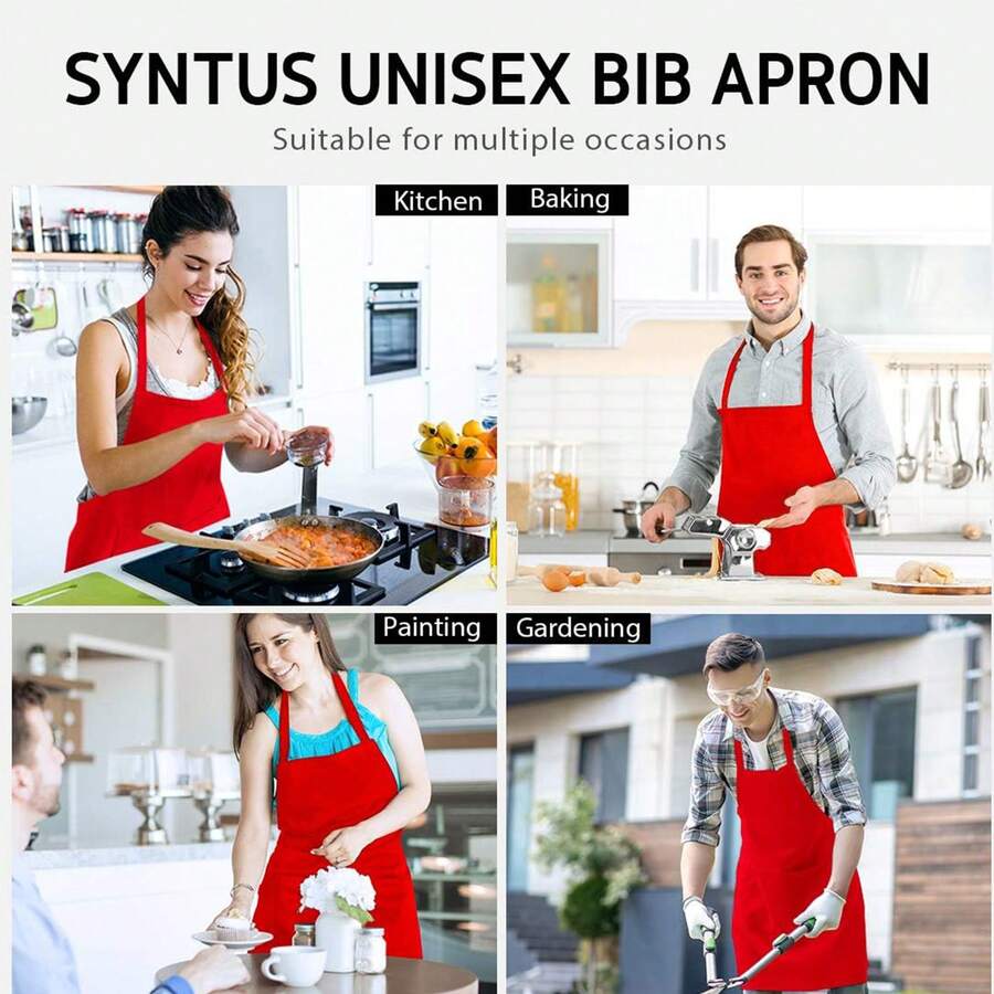 1件无袖围裙 防磨损 厨房烹饪 女性家居用品 多用途 服务员 咖啡店 烧烤 美发师围裙