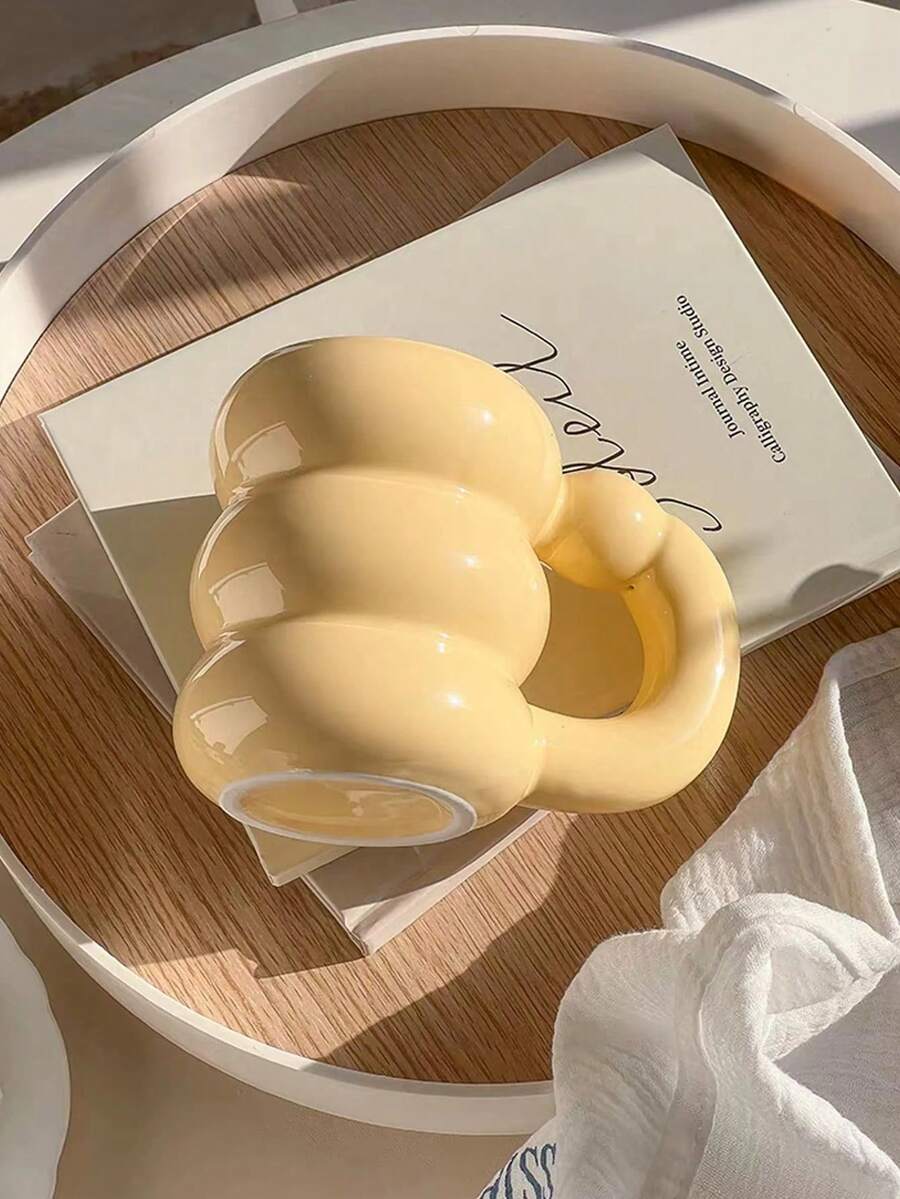 1个陶瓷杯，ins风黄紫色调，美观的拿铁杯，家用燕麦杯和茶杯，实用的办公室早餐牛奶杯，日常水杯和果汁杯，节日礼物，送给朋友、男女朋友、家人的礼物，趣味生日/节日礼物 - 彩色 - 查看 1