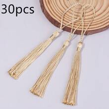 30 chiếc/gói Mặt dây chuyền tua rua bằng polyester kèm dây, tua rua nhiều màu sắc kiểu Trung Quốc, dài 8cm, thích hợp trang trí làm bookmark, móc khóa, đồ treo xe, dây đeo điện thoại, phụ kiện Hanfu tự làm. - Dây tua rua có dây treo - Xem 12