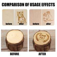 JUE FISH Wooden Burning Marker Pen, DIY Wooden Coasters, Cutting Boards, Pyrography Pen. It Can Be Used For Small Wooden Signs Or Intricate Pattern Details, Allowing You To Record Your Designs On The Wood Surface. - Multicolor - View 9