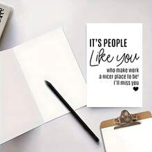 1PC Miss You Greeting Card With Envelope, Paper Farewell Appreciation Note For Colleague, Coworker, Friend - Universal 'I'll Miss You' Card For Any Occasion - Multicolor - View 4