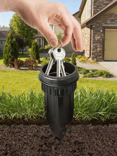 2-1 Pc Outdoor Key Concealer, Sprinkler Secret Container, For Storing House Keys, Sprinkler Valve Faucet Keys, Mailbox Keys, Suitable For Gardens And Patios, Waterproof , Perfect For Back-To-School Season, Valentine's Day, Ramadan.
