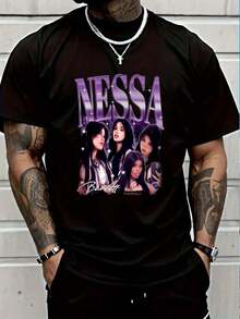 100% Cotton Nessa Barrett Group Portrait Design T-Shirt Round Neck Short Sleeve Streetwear Fashion Breathable Homme Soft Unisex Designer Clothes For Women Casual Clothes - Black - View 5