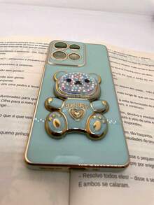 Phone Case Compatible With Moto G75 5G, Teddy Bear Design. - Green - View 6