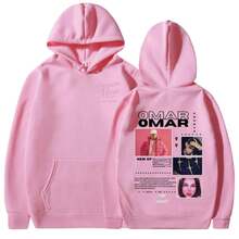 Sweat-shirt à capuche mode homme femme Omar Courtz Primera Musa Album Tour Merch. Sweat-shirt oversize streetwear style hip hop - Noir - Voir 6