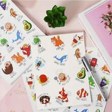 200pcs Motivational Stickers, Positive Uplifting Cartoon Animal Stickers, Cute Reward Stickers, Suitable For Teachers, Schools, Classrooms, Panda Stickers, Scratch & Sniff Stickers, Schools, Positive Stickers, Stickers, Children School Labels, Panda Stickers, Fun Teacher Stickers, Scratch Stickers, Classrooms, Stickers, Teacher Stickers, Classrooms, Teacher Stickers, Children Stickers, Stickers, Classrooms, Teacher Stickers - Multicolor - View 2