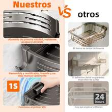 CYPNEsquinero para Baño Regadera Estante de Ducha de Aleación de aluminio Resistente A La Oxidación Con Ventosas Y Ganchos Organizadores para RegaderaFashion - 224236197 - Ver 4