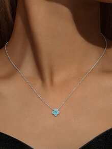 1Pc Four-Leaf Clover Necklace Fashion Versatile Lucky Clover Jewelry Suitable For Women As Valentine's Day Mother's Day Gift