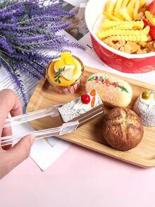 1件/2件/4件/12件透明塑料冰夹和冰勺套装，可重复使用食品夹，小型冰钳，甜点夹，开胃菜夹，沙拉夹，糖夹，锯齿自助餐夹，带柄方铲，冰勺，多功能厨房食物勺，谷物铲，咖啡豆铲，面粉铲，猫狗粮铲 - 彩色 - 查看 4