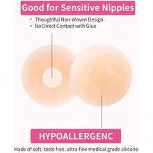 Reusable Silicone Nipple Covers Women, Small Strong Adhesive Pasties, Seamless Washable Breast - 8點 - 查看 3