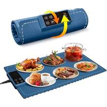 Electric Food Warming Tray - Portable Roll Hot Plate ,Adjustable Silicone Heating Pad With 6 Temperature Settings And 5 Timing Options,Buffets Party Gatherings Kitchen Warmer Countertop Holiday - US A Type Plug(110-127V) - View 10