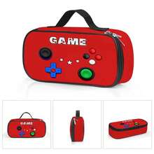 Printed Game Pencil Case With Compartments, Can Hold Pencils, Keys, Phones, Coins, Small Items, Suitable For School, Home, Gifts, Vacation, Festivals (Back To School, Christmas) - Game Red - View 8