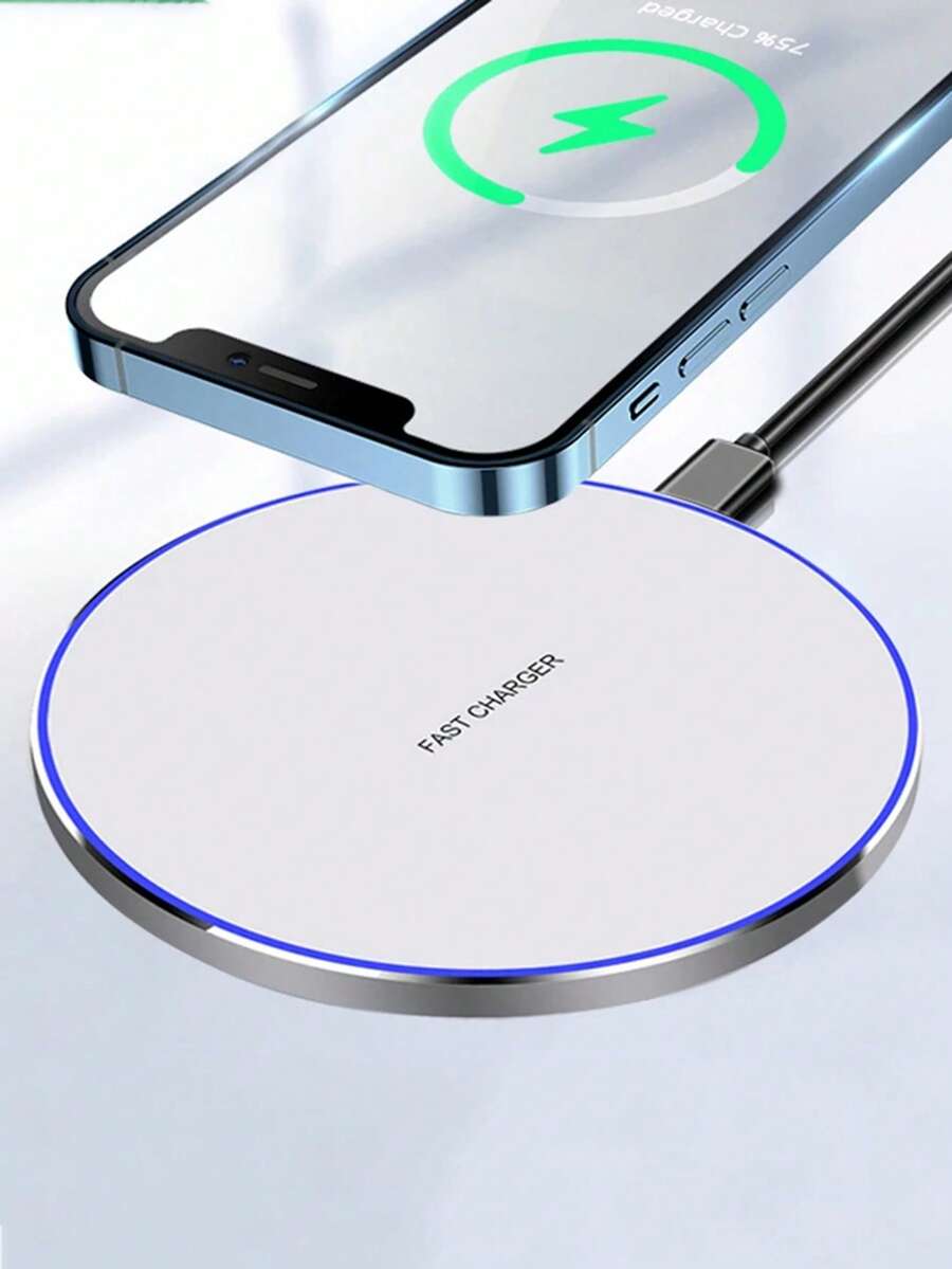 10W铝合金无线充电器，带呼吸灯，兼容支持无线充电的耳机、手机，X/11/12/13/14/15/16/17系列