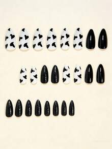 168 miếng dán móng tay hình hạnh nhân, tối giản và bóng bẩy, phủ kín toàn bộ móng, tạo thêm nét lãng mạn cho bộ móng tay công sở hàng ngày của phụ nữ và các cô gái. - Xem 8