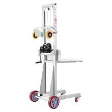 Material Lift Winch Stacker, 400 Lbs Capacity Pallet Truck Dolly, 51.1 In Max Lifting Height Manual Winch Stacker, Multifunctional Manual Pallet Truck Stacker With Wheels And Adjustable Plate - 400 LBS - View 8