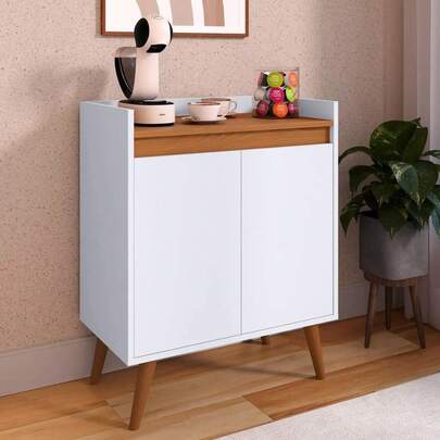 Armário Buffet Multiuso Aparador Cozinha 2 Portas Com Prateleira