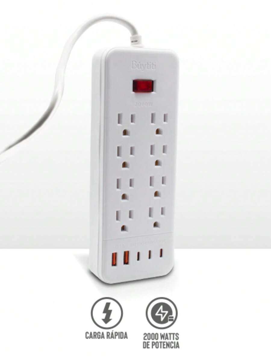 Regleta multicontactos electricos - Blanco - Ver 1