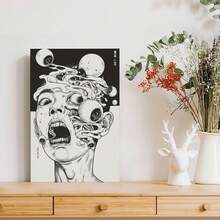 Tomie Kawakami Canvas Print: Ito Junji Anime, Ideal For Home, Office Wall Decor,Japanese Living Room Bedroom Wall Decor - Black - View 4