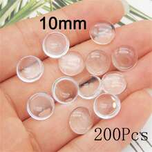 [Multiple Sizes Available] Transparent Round Glass Cabochons, High Clarity Timeless Gems, Fridge Magnets, Jewelry DIY Supplies, 30/50/100/200pcs - Clear Glass Cabochon - View 8