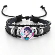 1pc Fashion Witch Hunting Bracelet, Time Stone Wristband, Unisex Braided Black Rope Bracelet Accessory - Multicolor - View 5